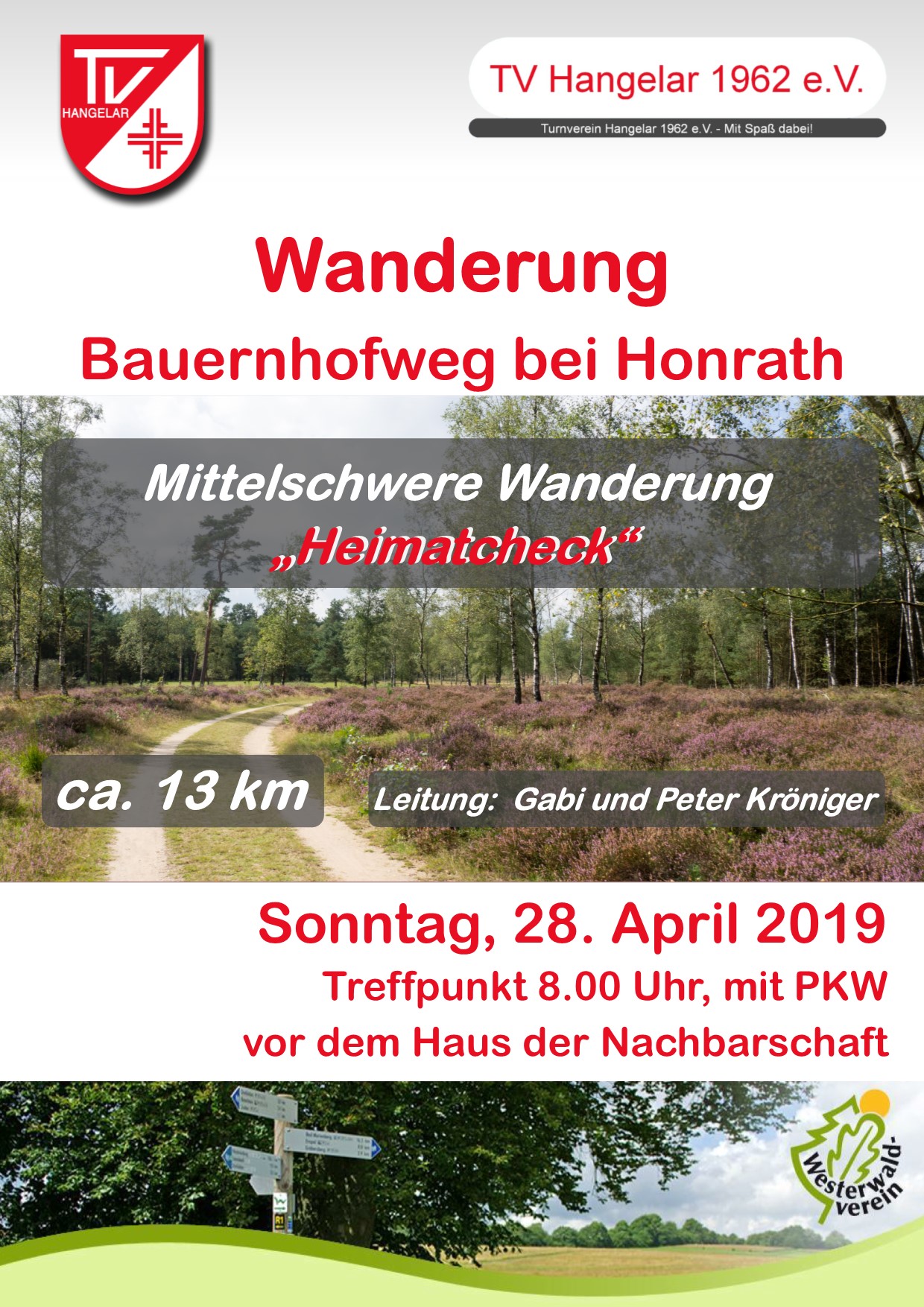 Wanderung 28. April 2019 Honrath