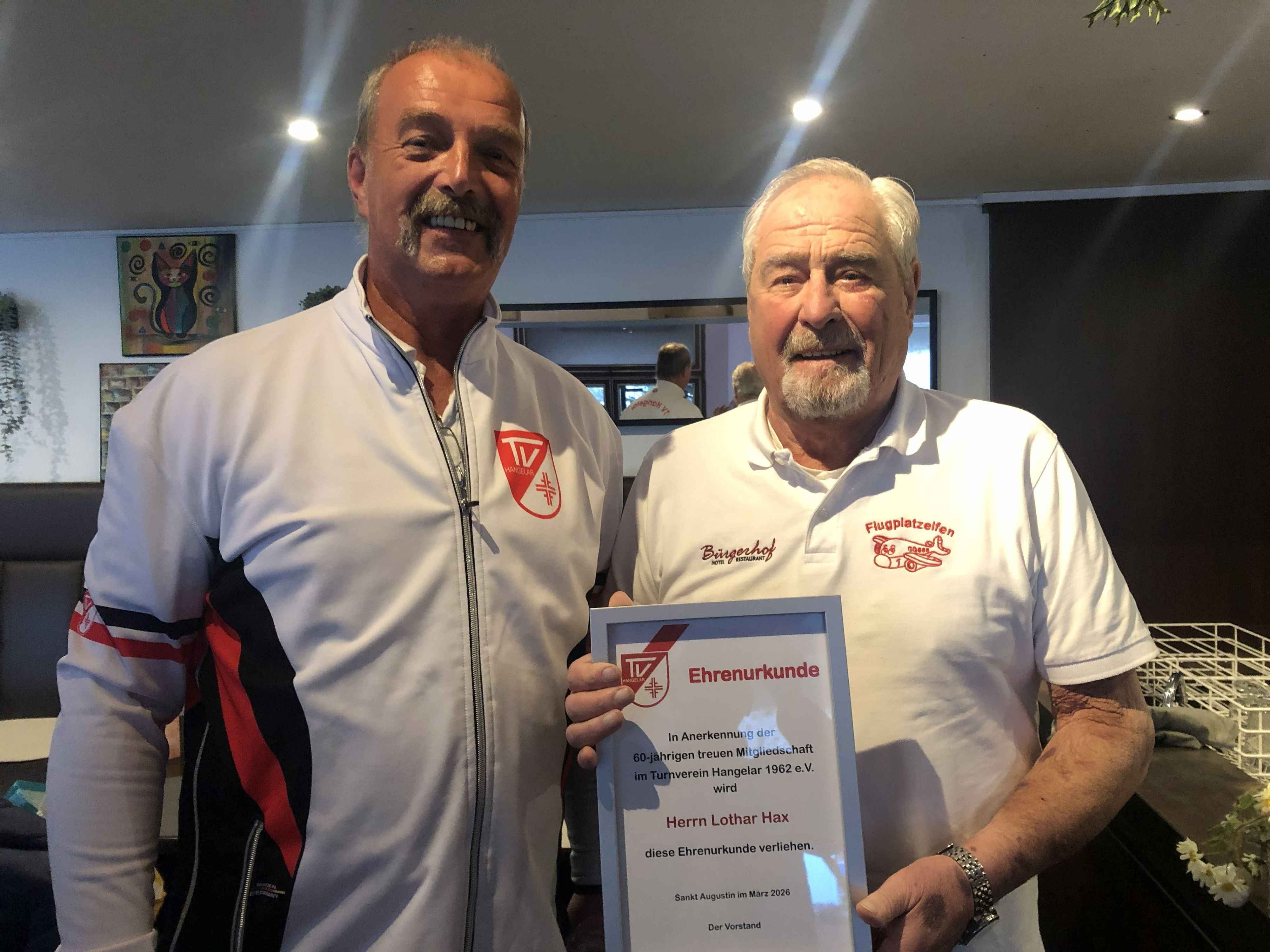 Lothar Hax für 60 Jahre Mitgliedschaft