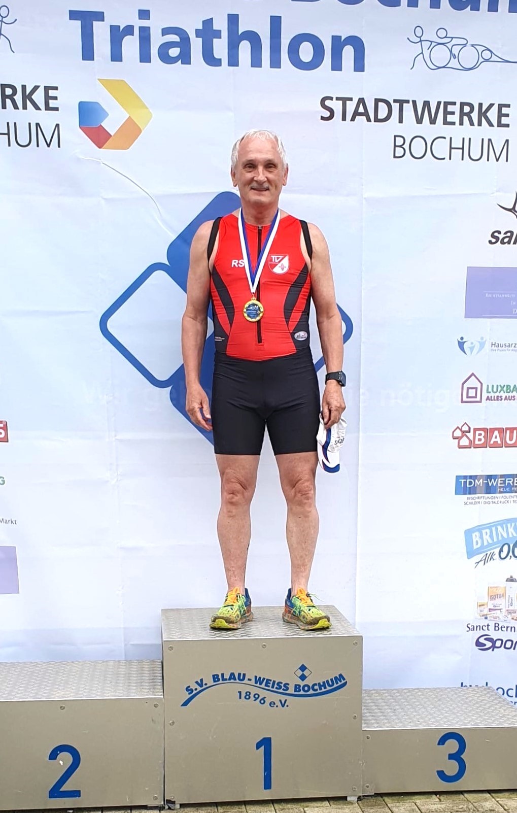 Reinold Sander 1. Platz Bochum Triathlon 2024